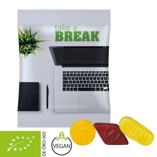 Bio Wine Gums ohne Gelatine, ca. 20g, Maxi-Tüte