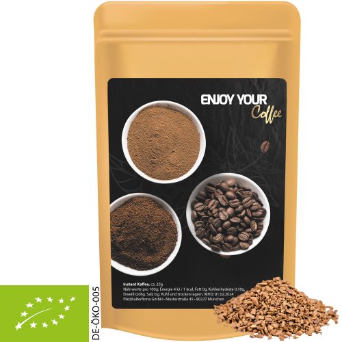Bio Instant Kaffee, ca. 20g, Standbeutel Mini