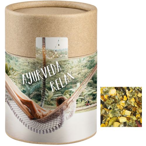 Ayurveda Relax-Tee, ca. 50g, Biologisch abbaubare Eco Pappdose Midi