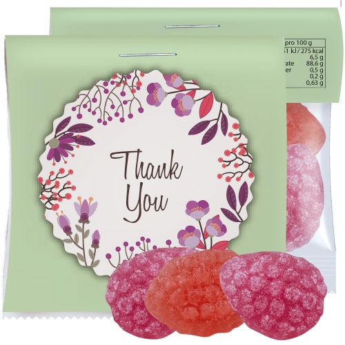 Erdbeer Chili Bonbons, ca. 17g, Express Midi-Tüte mit Werbereiter